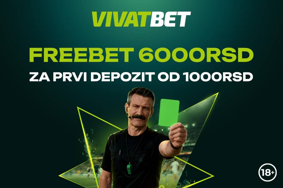 VivatBet bonus dobrodošlice od 6000 RSD
